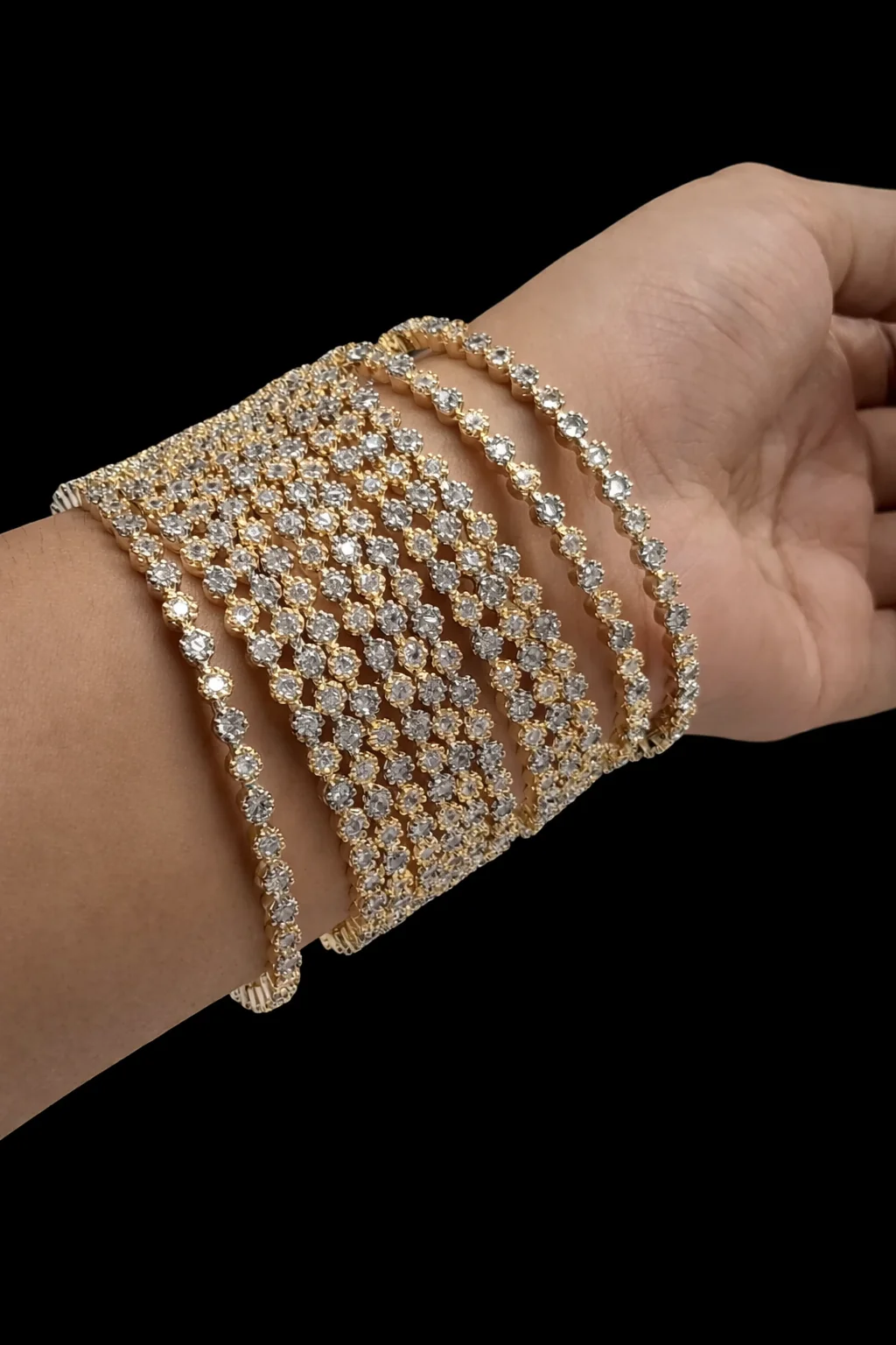 American Diamond 4 pcs Bangles -1944 - Image 3