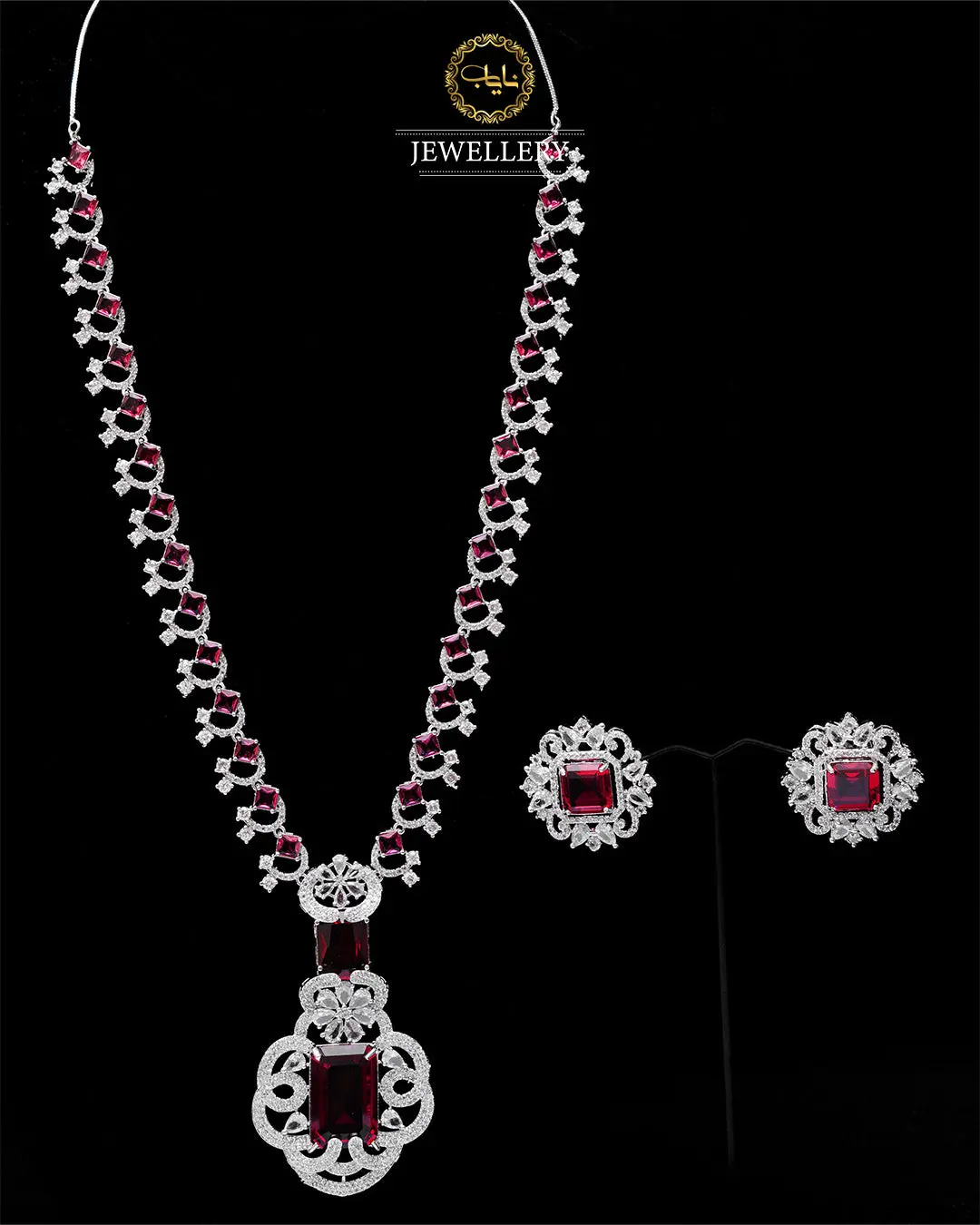 American Dimond with Doublet stones Nita Ambani Mala set-2015 - Image 10