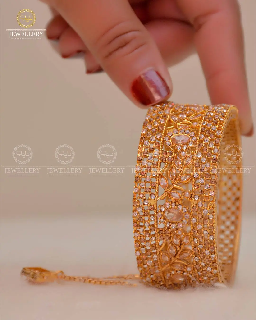 Zarcon openable Bangles set (Pair) NJ-1635 - Image 4