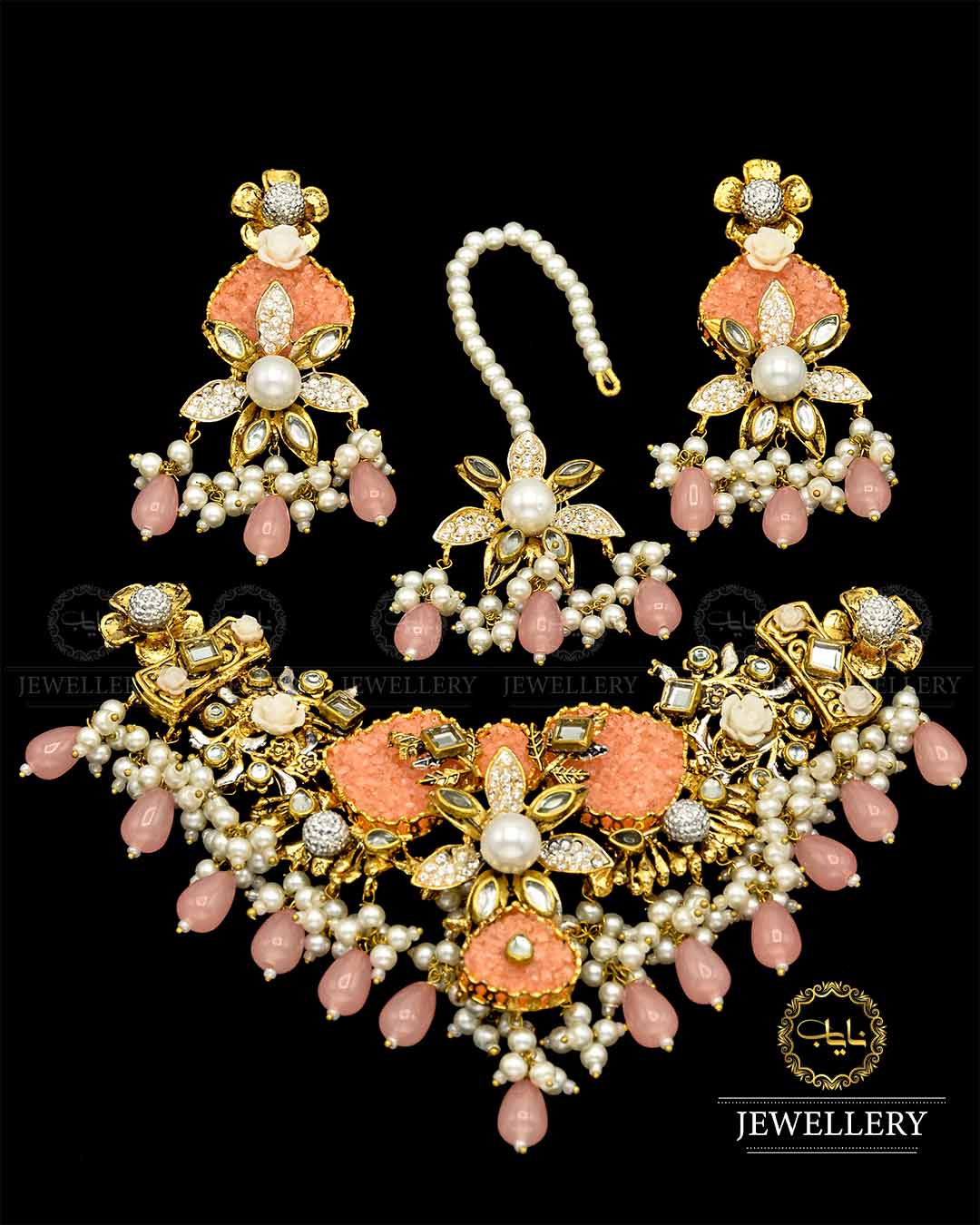 Designer Hand Made Crush Necklace Set NJ -1719 - Image 7