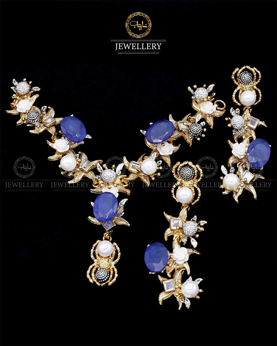 Designer Hand Made Seep Necklace set NJ -1721 - Image 3