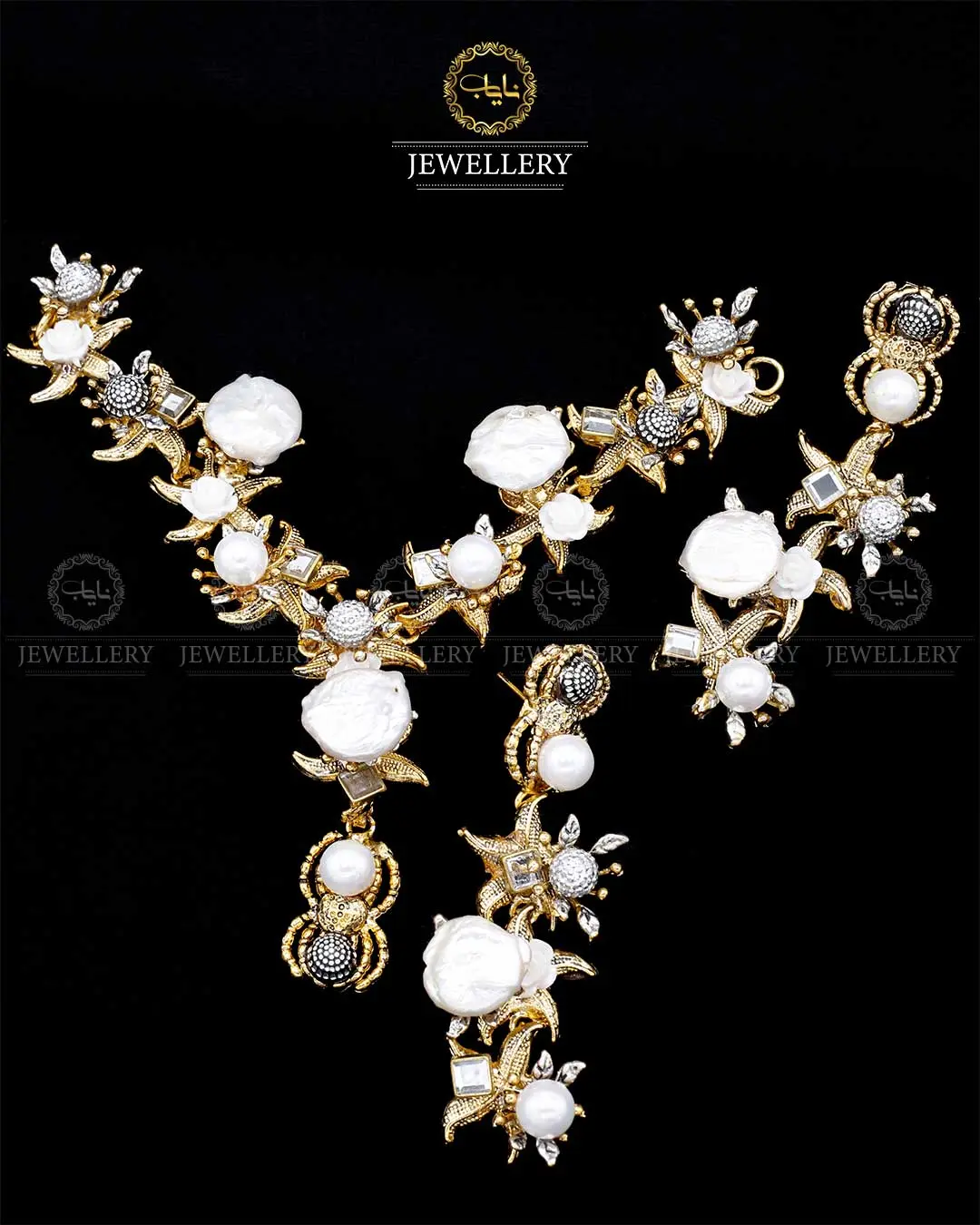 Designer Hand Made Seep Necklace set NJ -1721 - Image 4