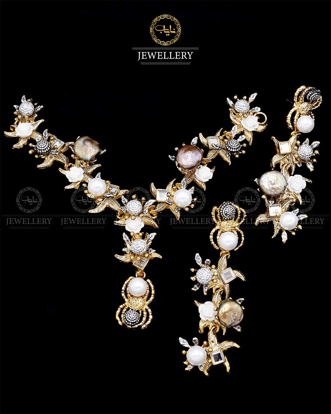 Designer Hand Made Seep Necklace set NJ -1721 - Image 5