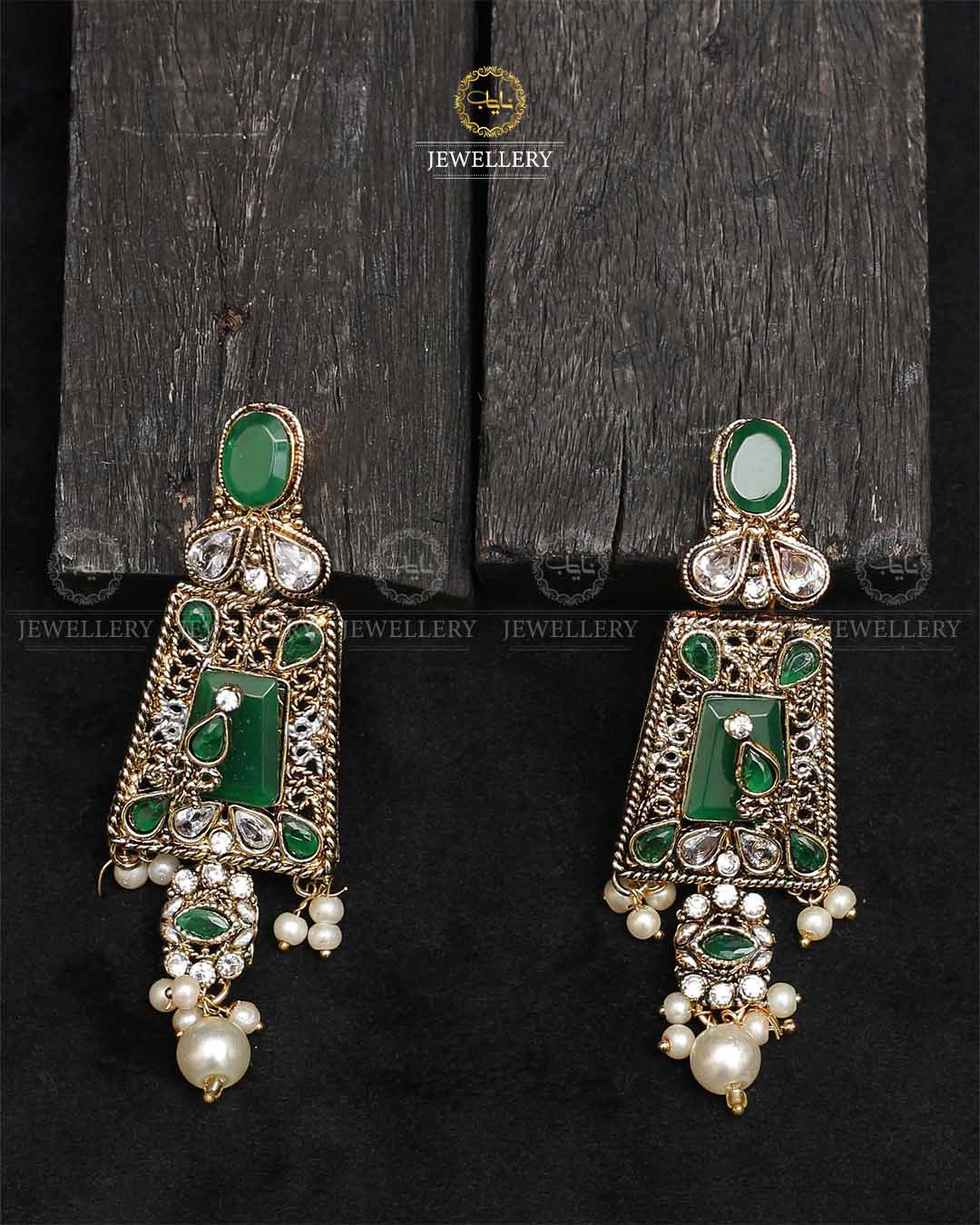 Egyptian Earrings  NJ-1756-Golden - Image 4
