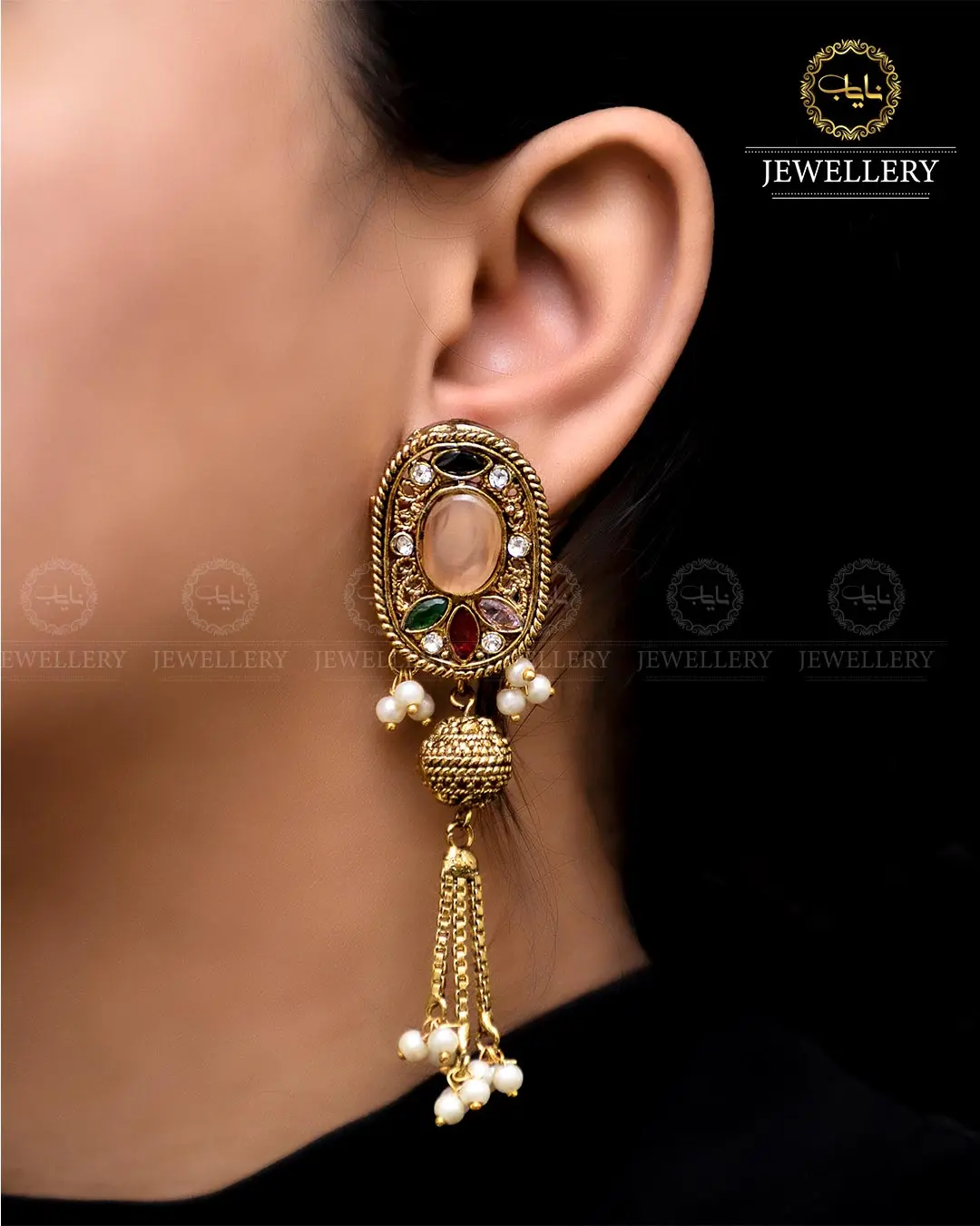 Egyptian Jhumki NJ-1757-G - Image 10