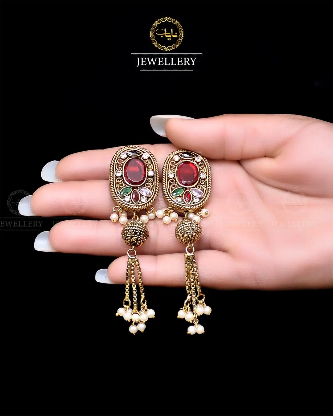 Egyptian Jhumki NJ-1757-G - Image 3