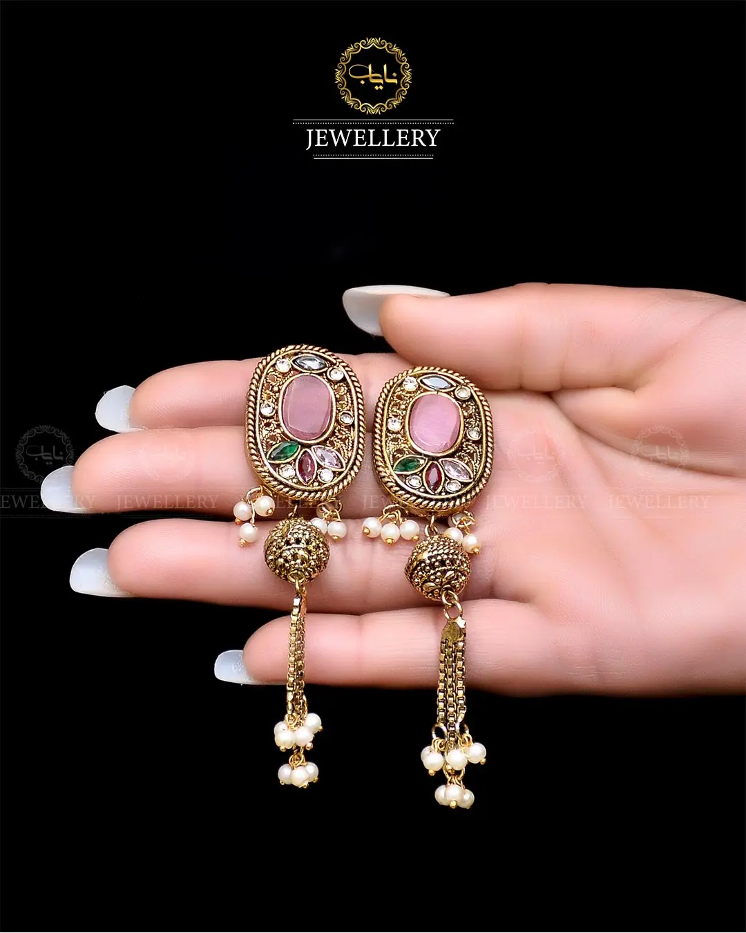 Egyptian Jhumki NJ-1757-G - Image 4