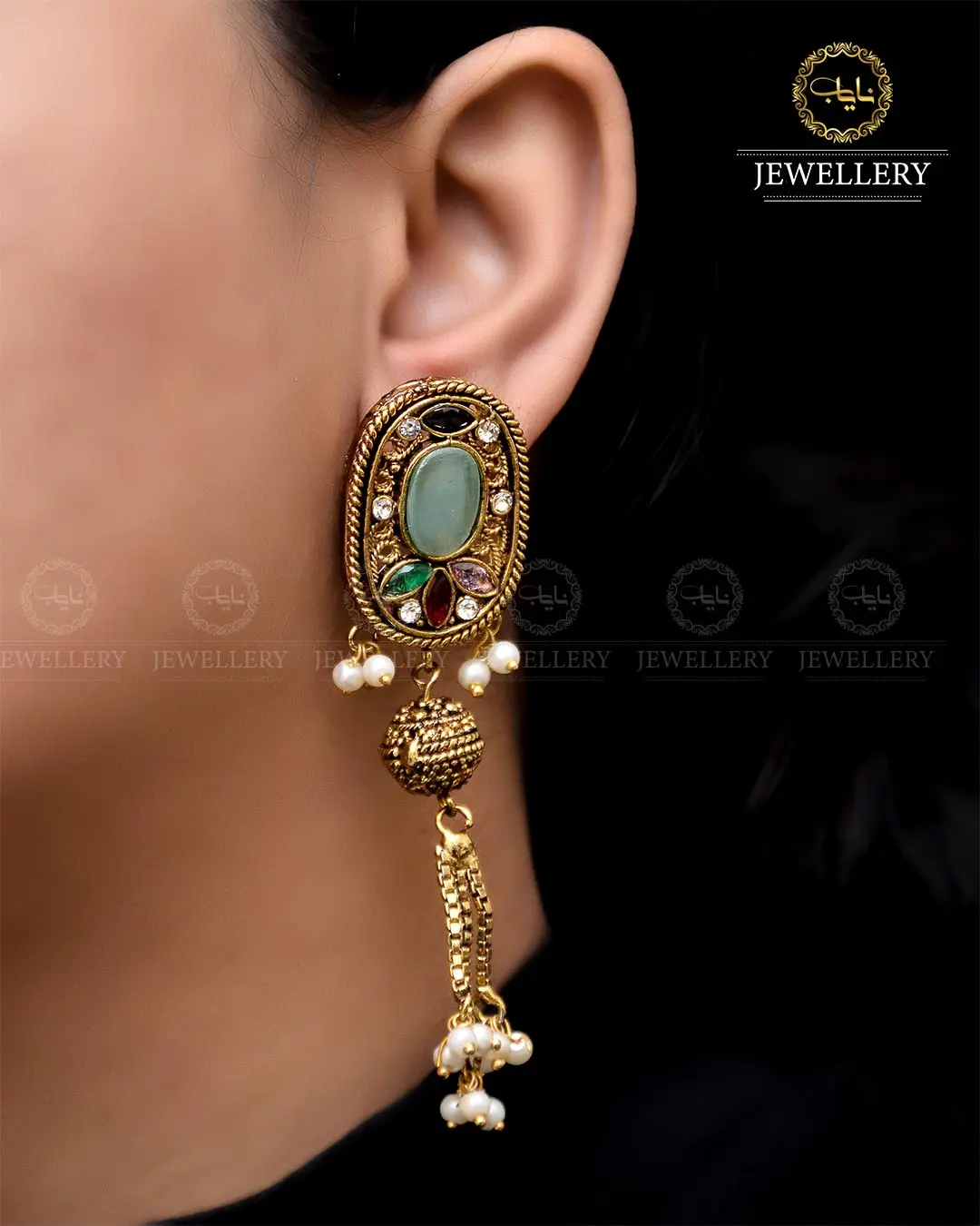 Egyptian Jhumki NJ-1757-G - Image 5
