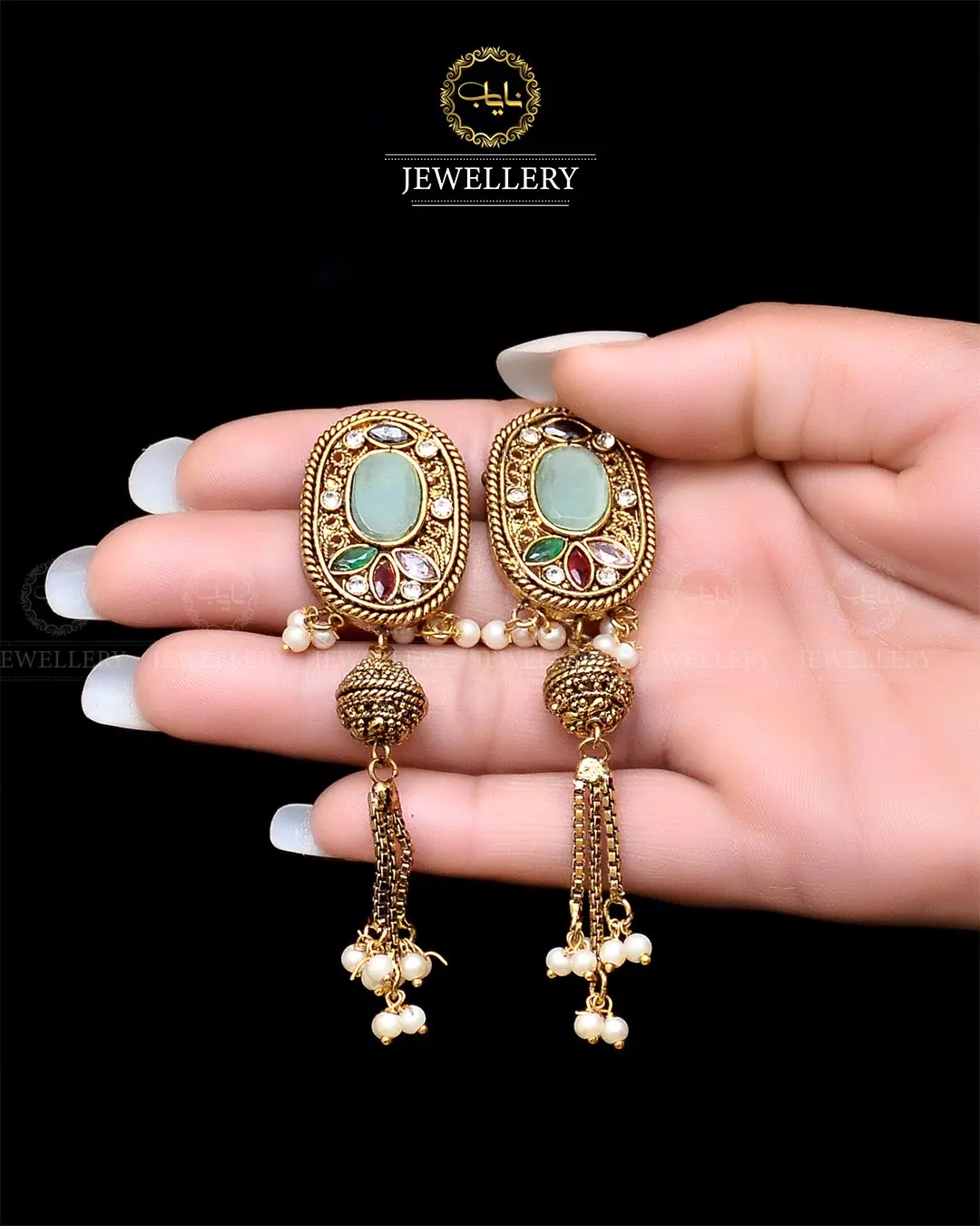 Egyptian Jhumki NJ-1757-G - Image 6