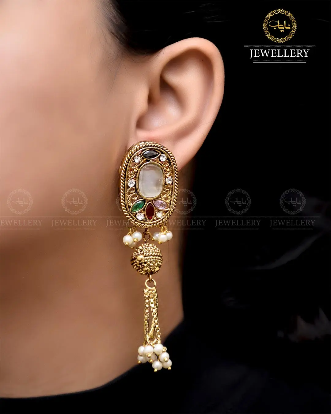 Egyptian Jhumki NJ-1757-G - Image 7