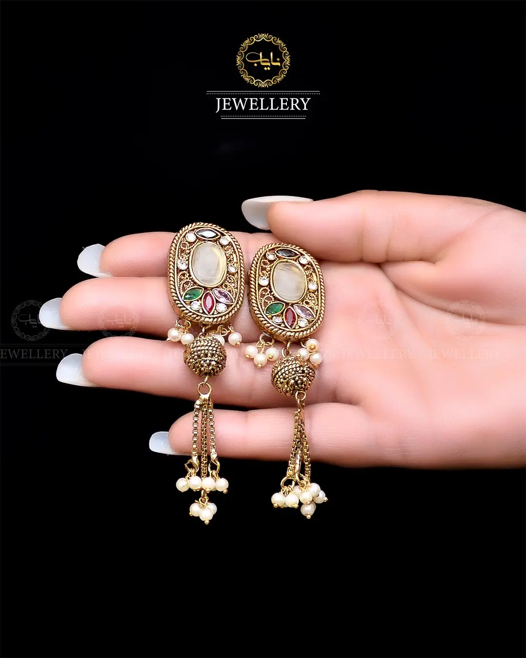 Egyptian Jhumki NJ-1757-G - Image 8