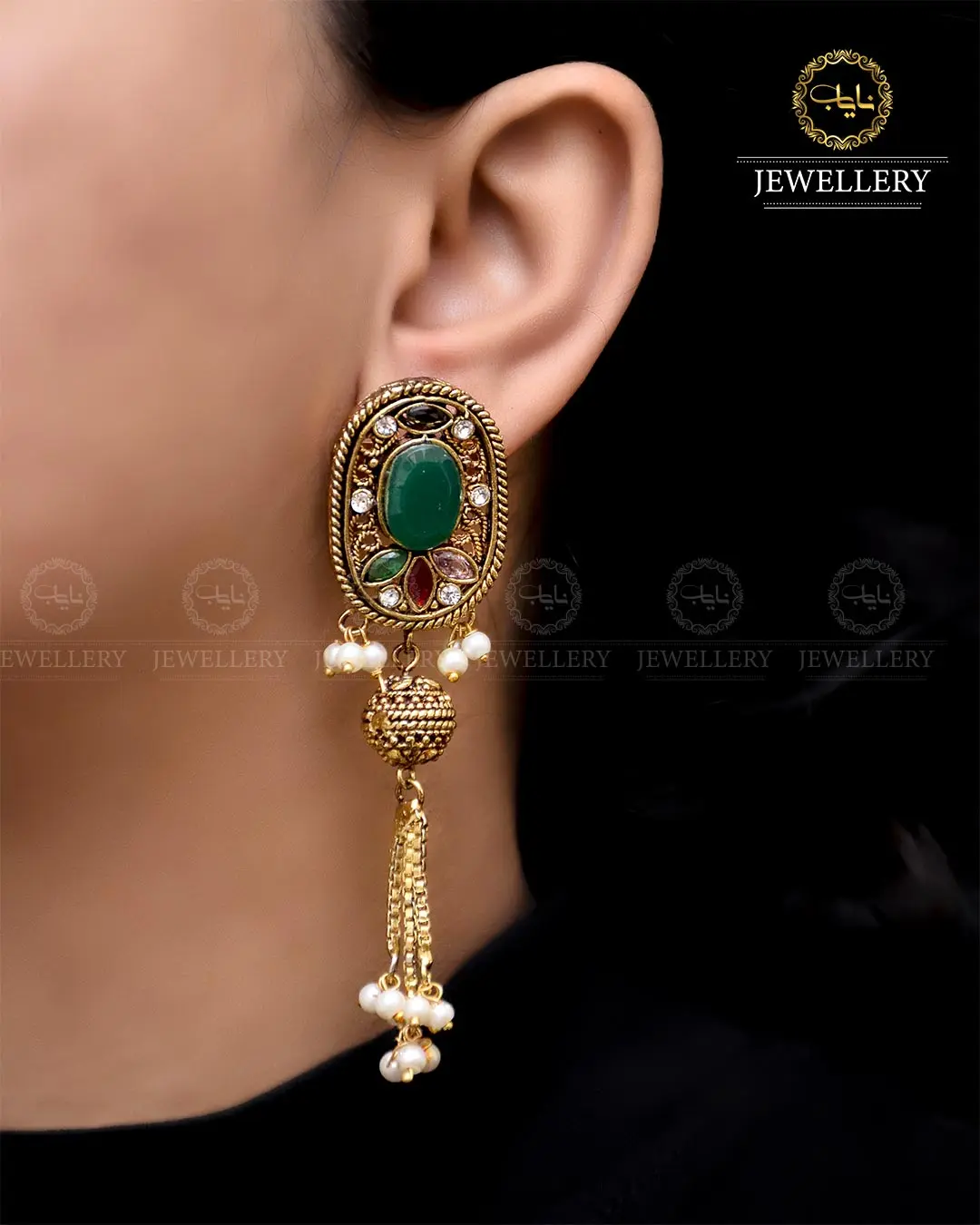 Egyptian Jhumki NJ-1757-G - Image 9