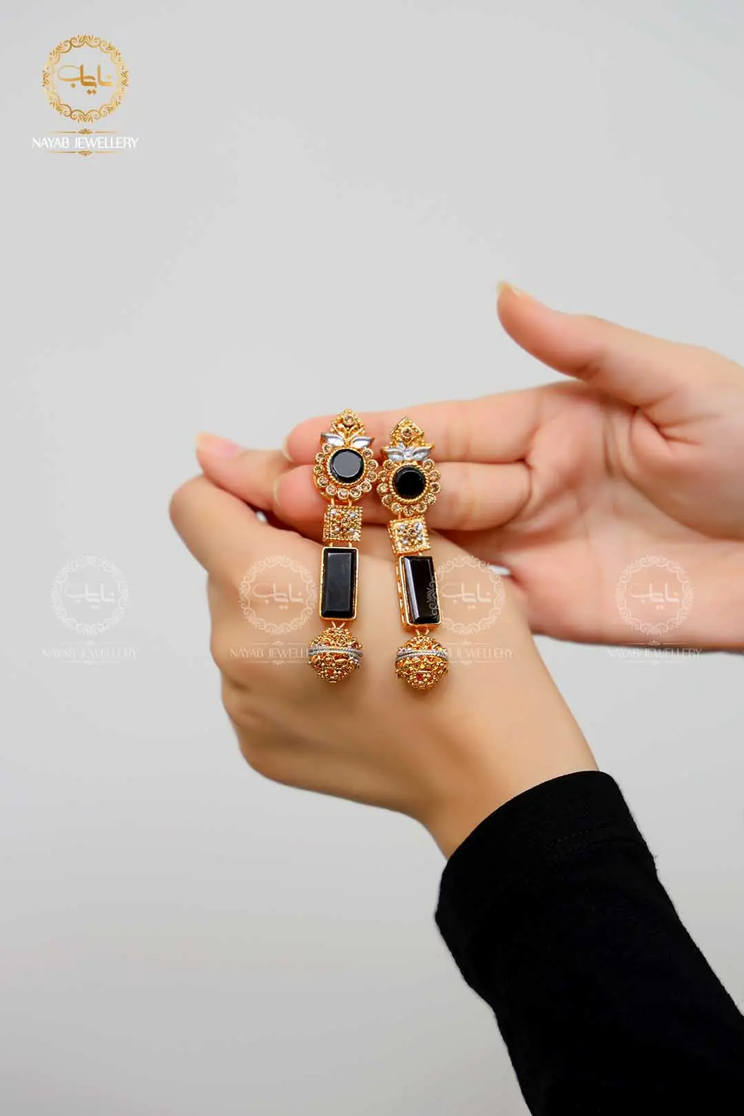 Trendy Bridal Egyptian Mala with Earring NJ-1166 - Image 11