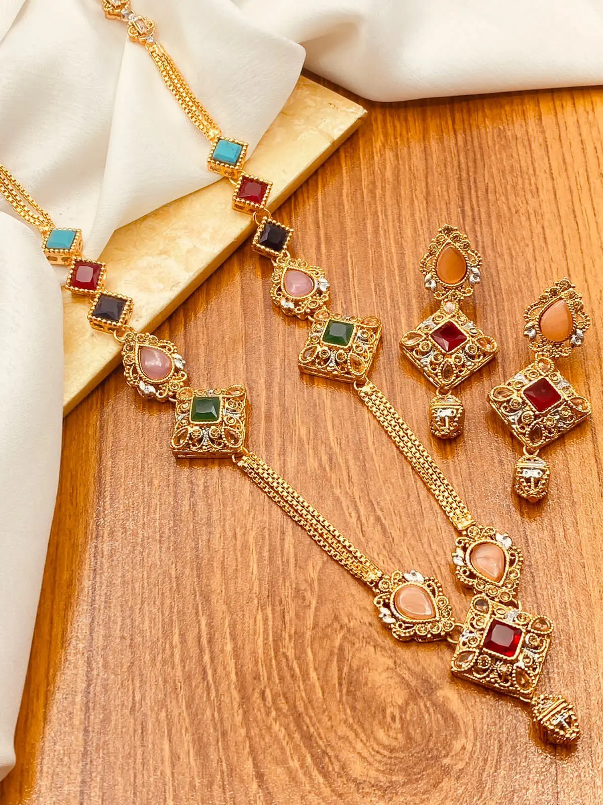 Signature Egyptian Mala With Earring NJ-1497 - Image 3