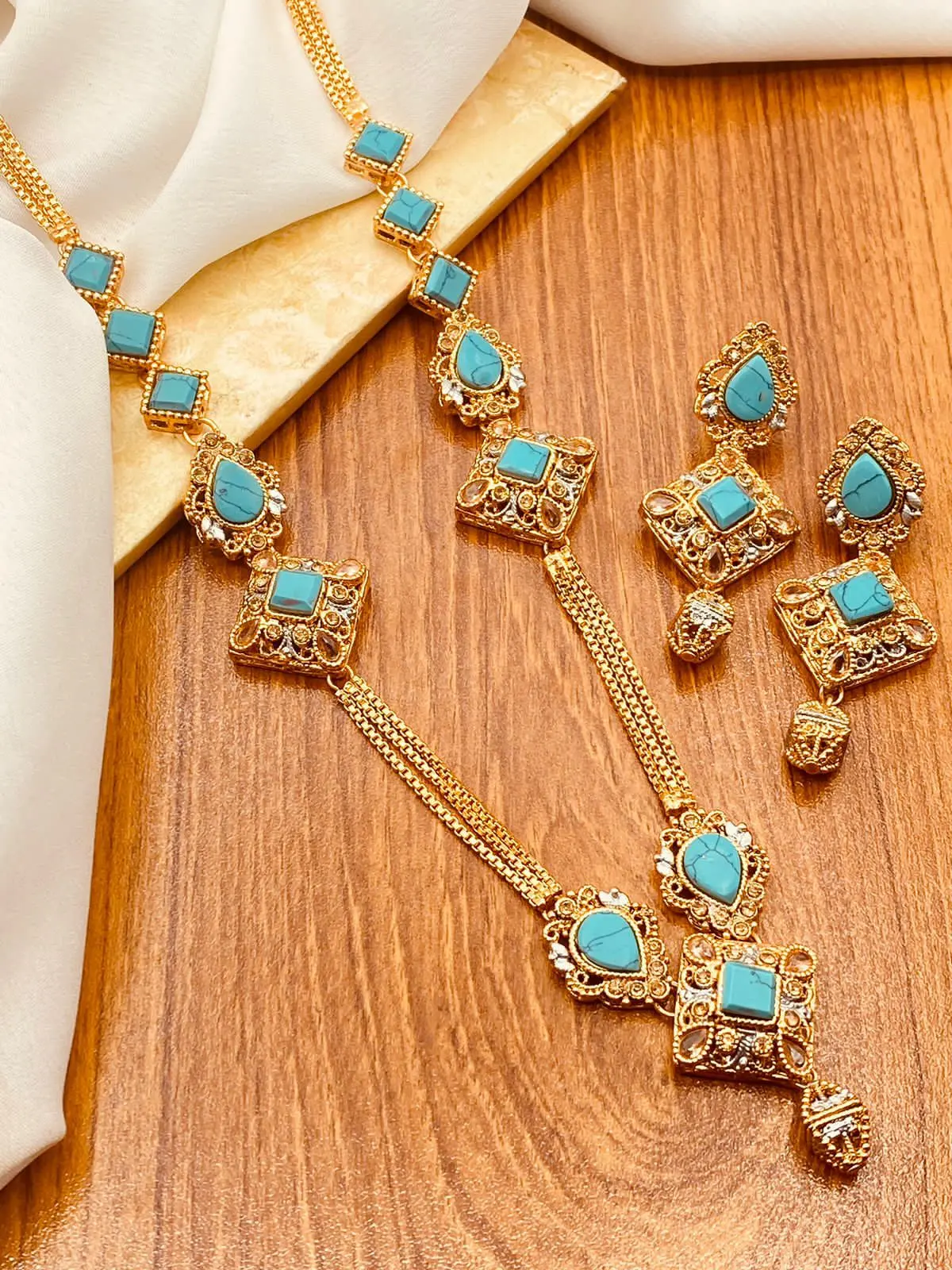 Signature Egyptian Mala With Earring NJ-1497 - Image 4