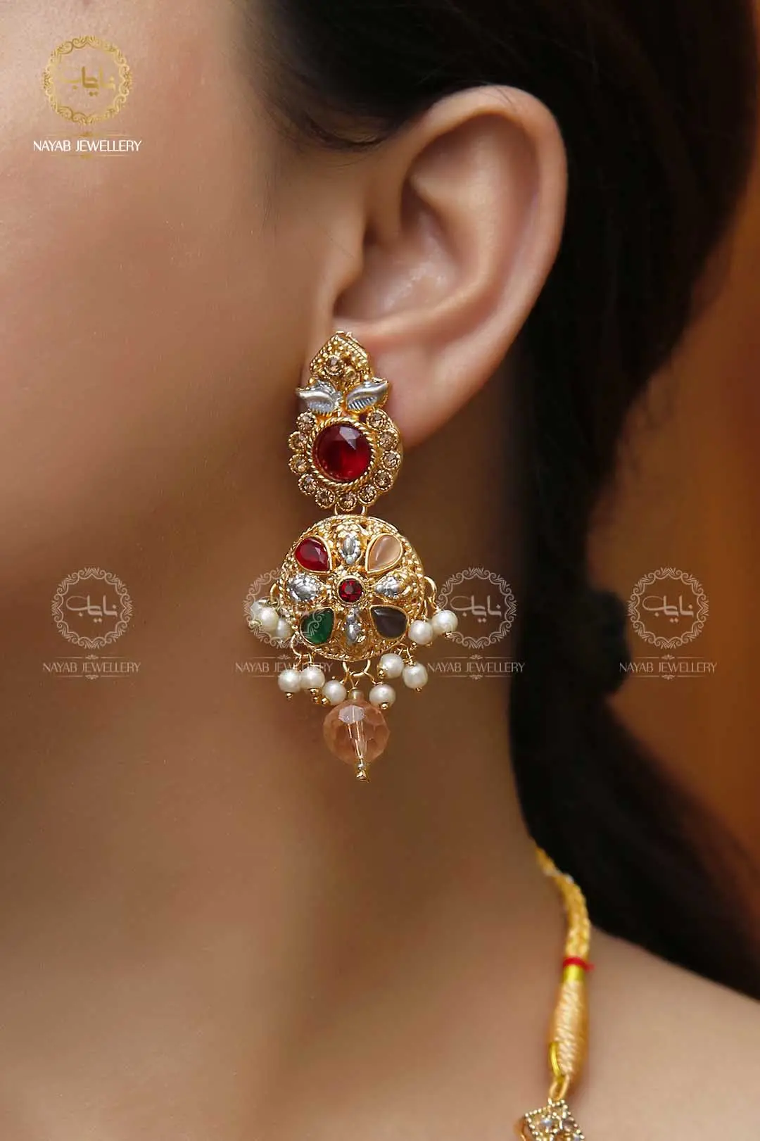 Latest Style Egyptian Mala With Earring NJ-1503 - Image 3