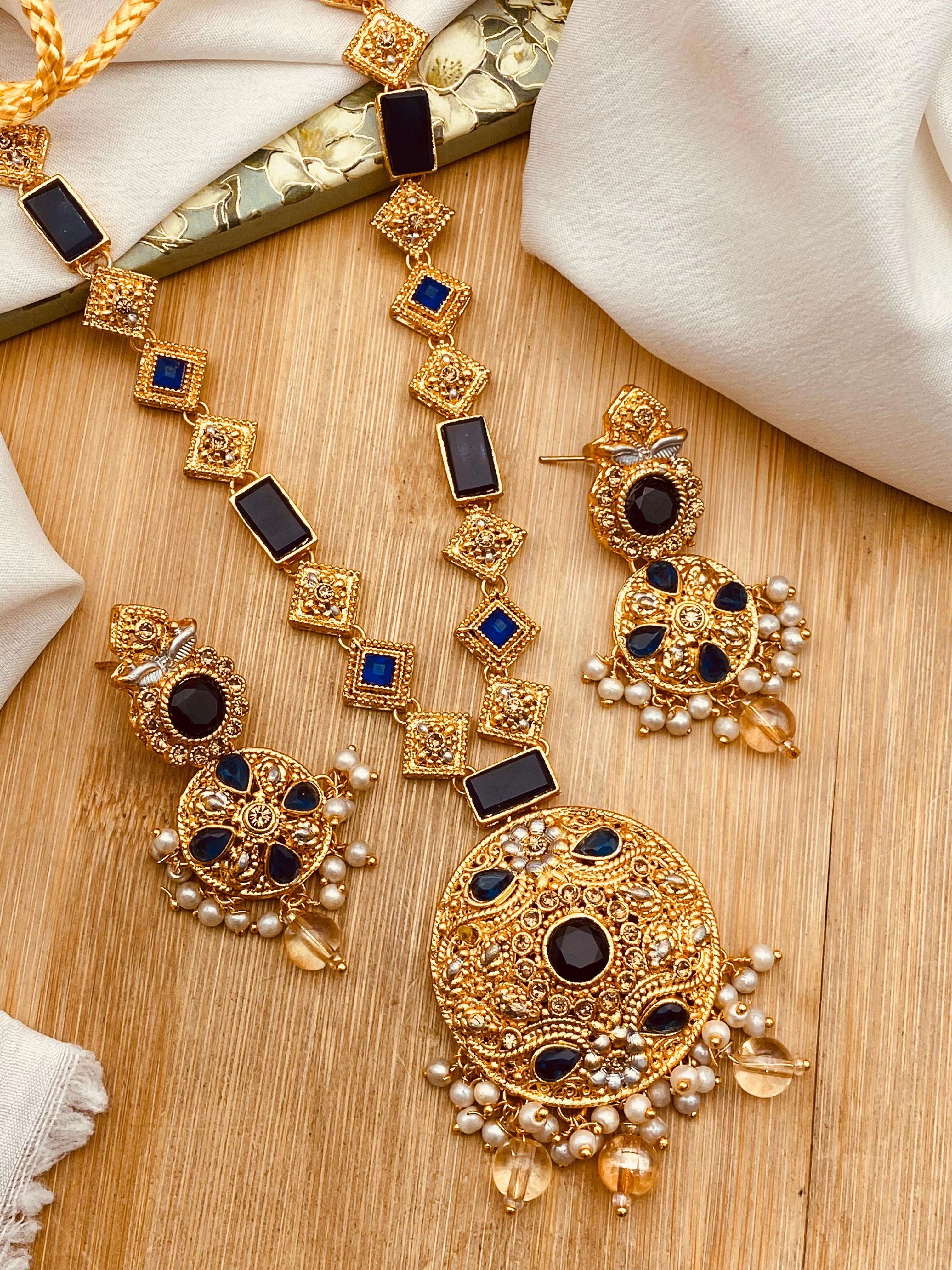 Latest Style Egyptian Mala With Earring NJ-1503 - Image 6