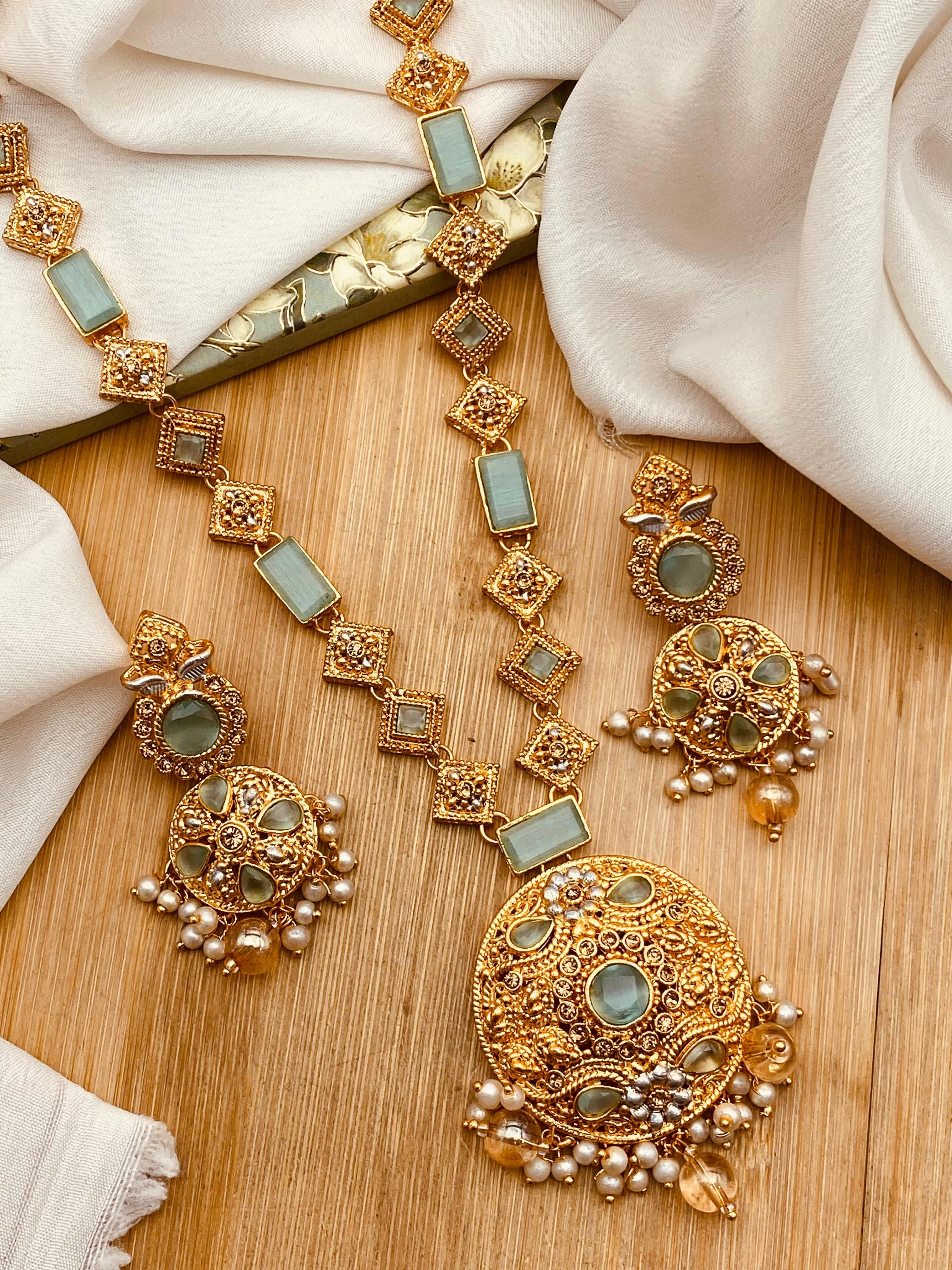 Latest Style Egyptian Mala With Earring NJ-1503 - Image 8