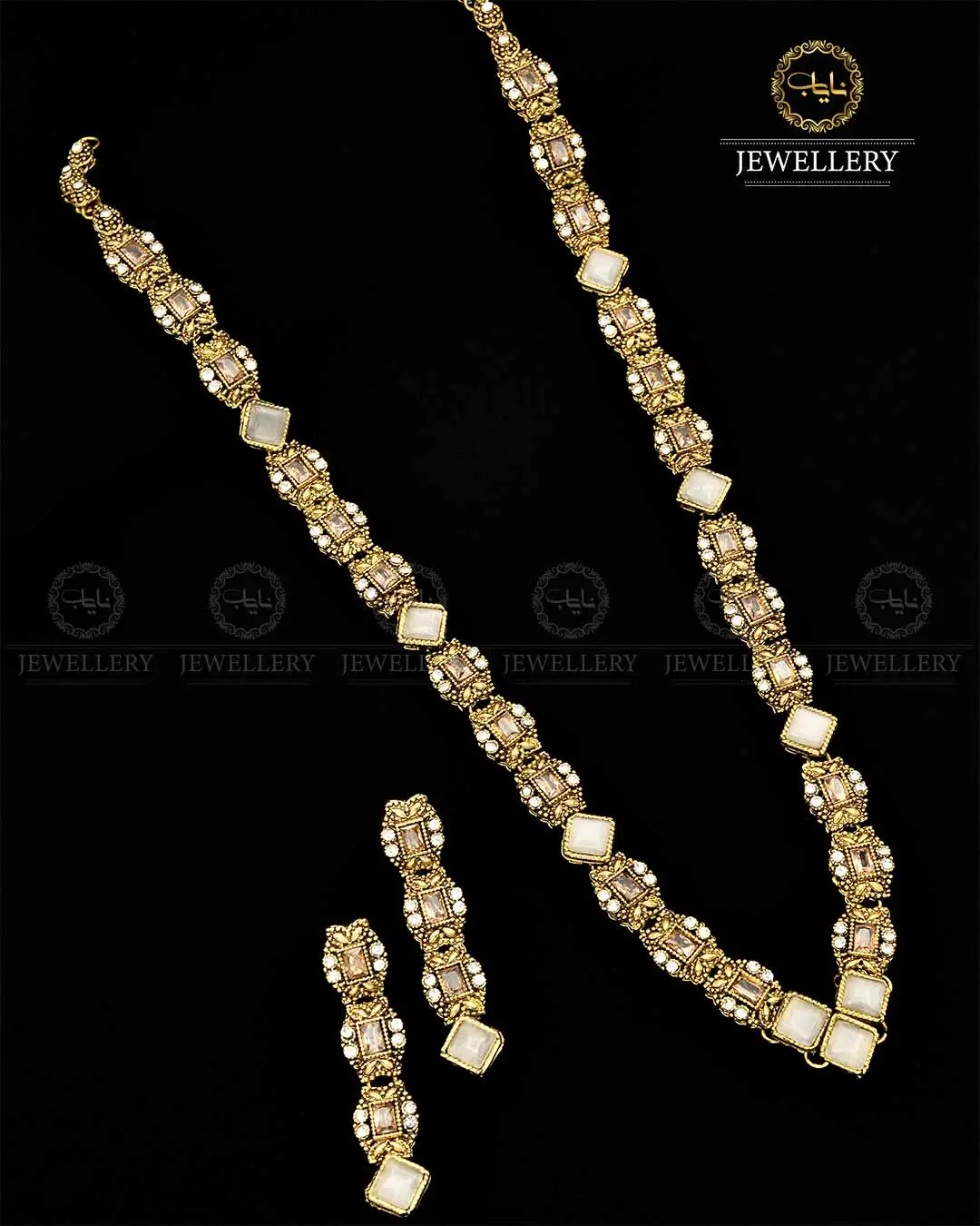 Egyptian Mala set in Antique Polish NJ-1791 - Image 3