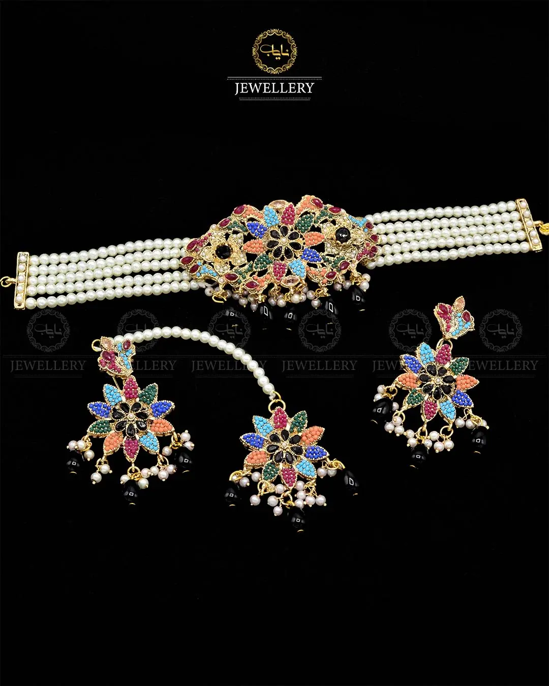 Flower Noratan Chokar set with TikaNJ-1910 - Image 4