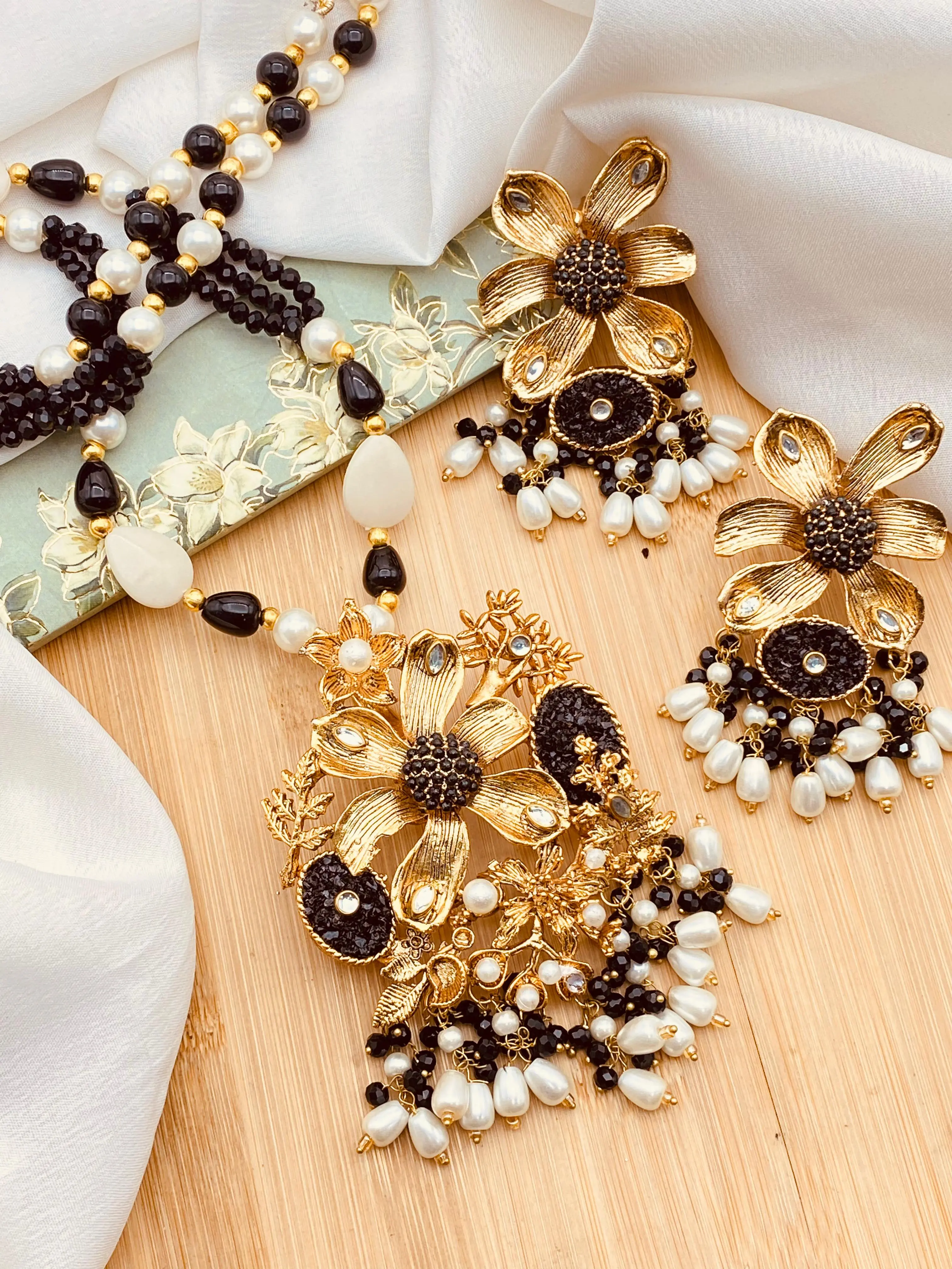 Hanmade Flower Crush Mala set-2067 - Image 4