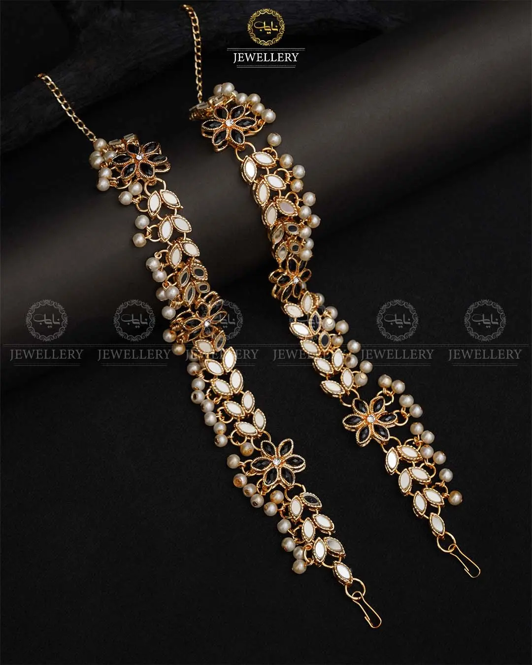 Kundan Anklet pazeb (pair)-2038-Golden - Image 4