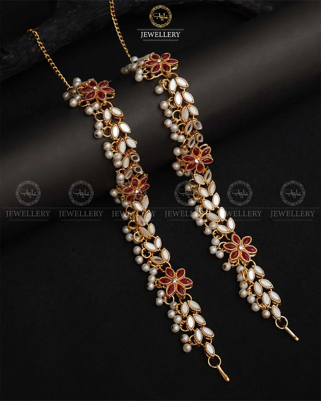 Kundan Anklet pazeb (pair)-2038-Golden - Image 5