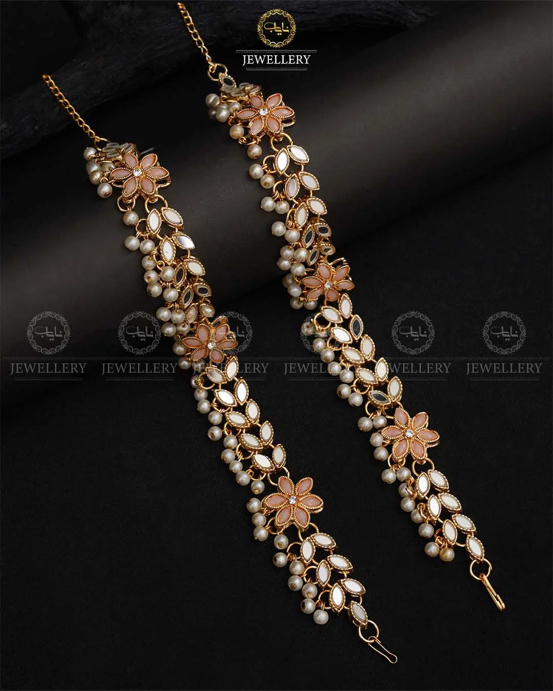 Kundan Anklet pazeb (pair)-2038-Golden - Image 6