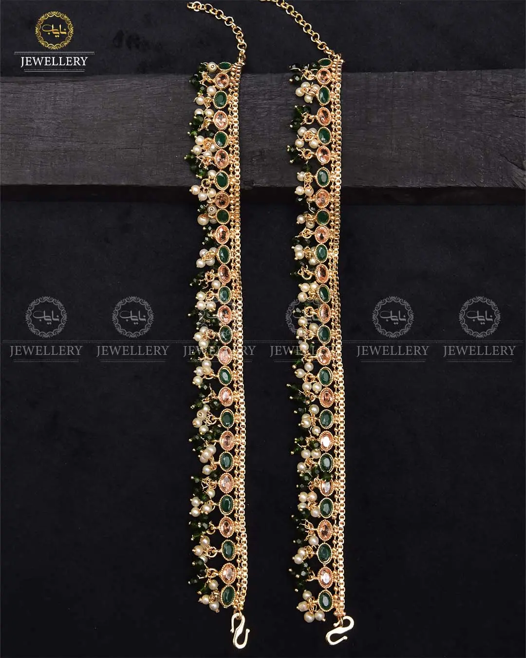 Manjoos Zarcon Anklet (Pazaib)-2290-Golden (pair) - Image 3