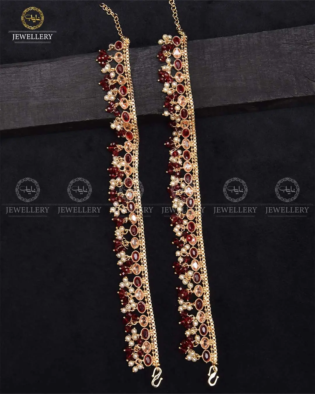 Manjoos Zarcon Anklet (Pazaib)-2290-Golden (pair) - Image 5