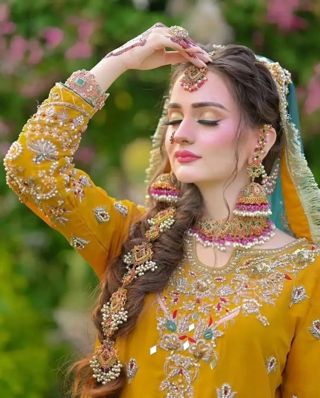 Premium Quality Noratan Sahara Jhumka with Tika NJ-1608 - Image 3