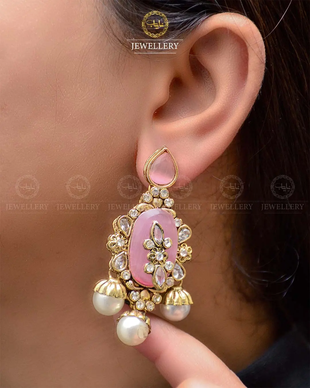 Premium Quality Egyptian Earrings  NJ-1878-G - Image 11