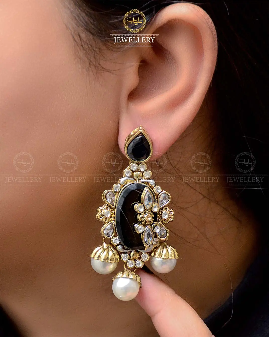 Premium Quality Egyptian Earrings  NJ-1878-G - Image 13
