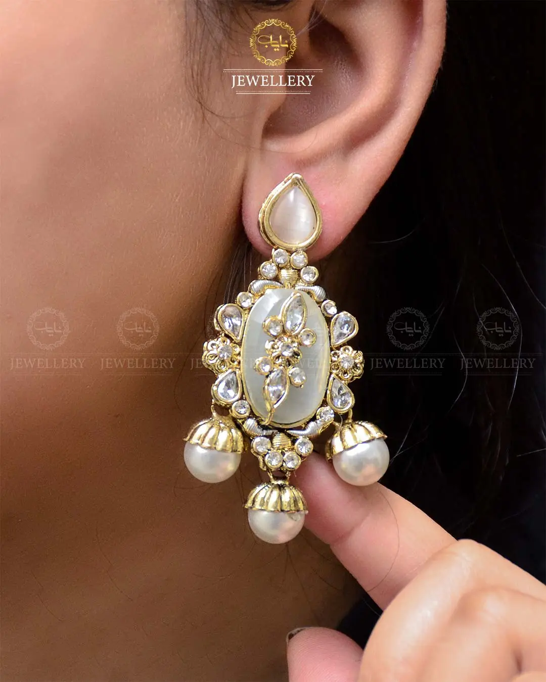 Premium Quality Egyptian Earrings  NJ-1878-G - Image 14