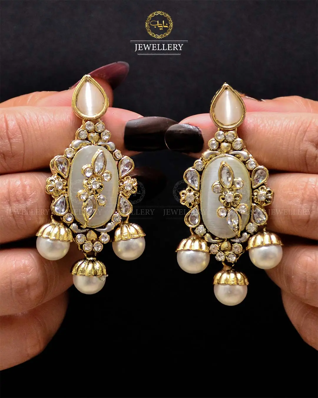 Premium Quality Egyptian Earrings  NJ-1878-G - Image 16