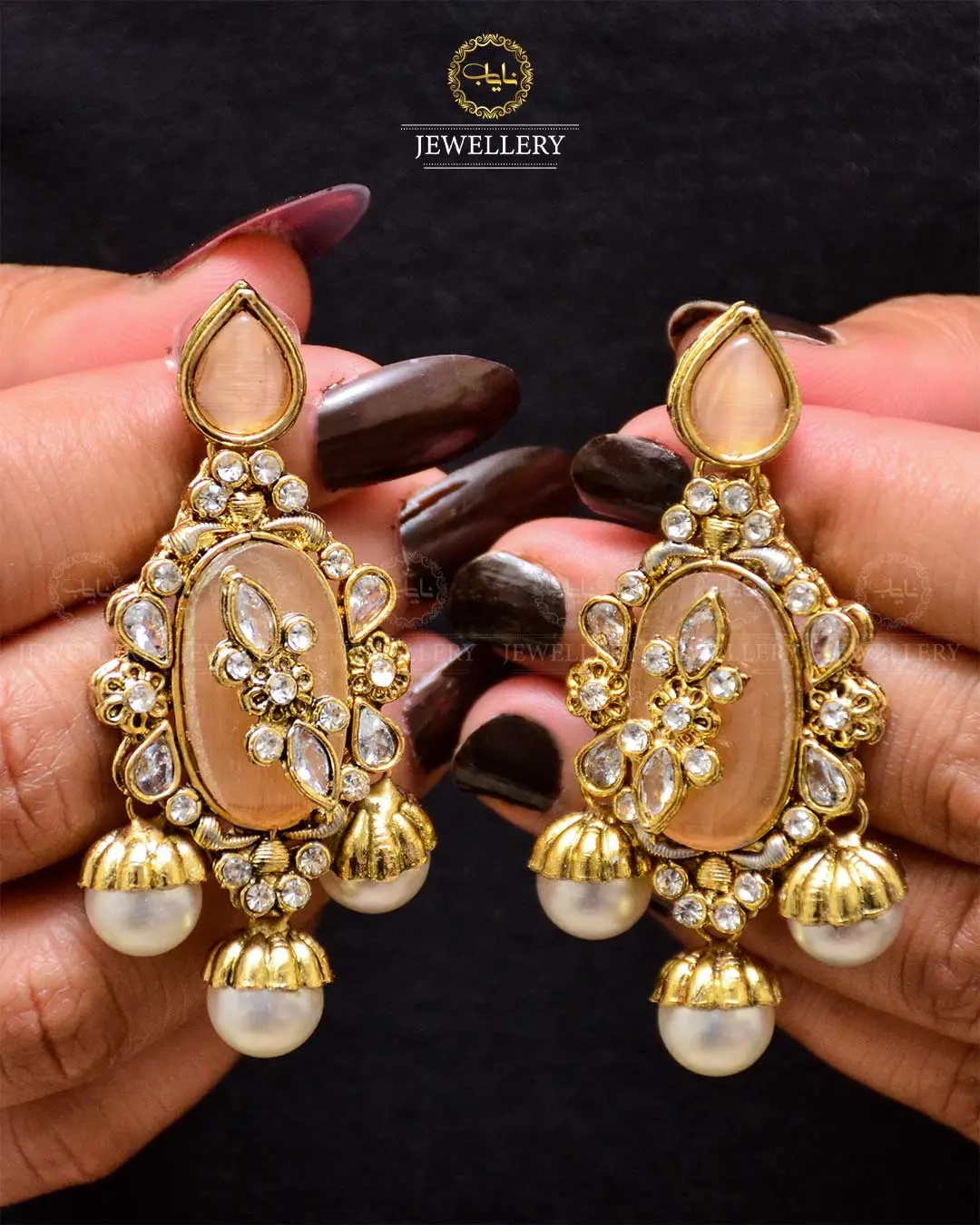 Premium Quality Egyptian Earrings  NJ-1878-G - Image 5