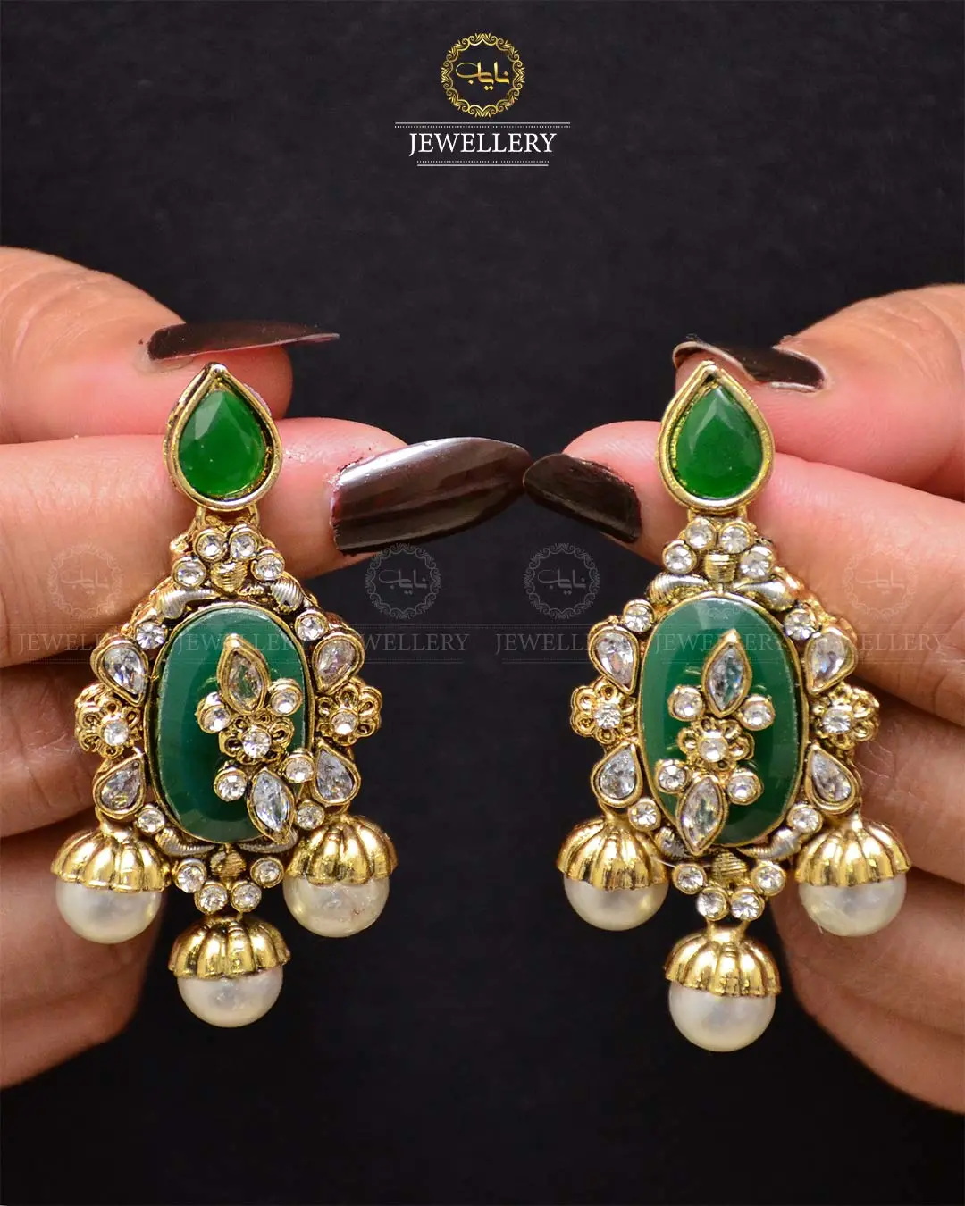 Premium Quality Egyptian Earrings  NJ-1878-G - Image 8
