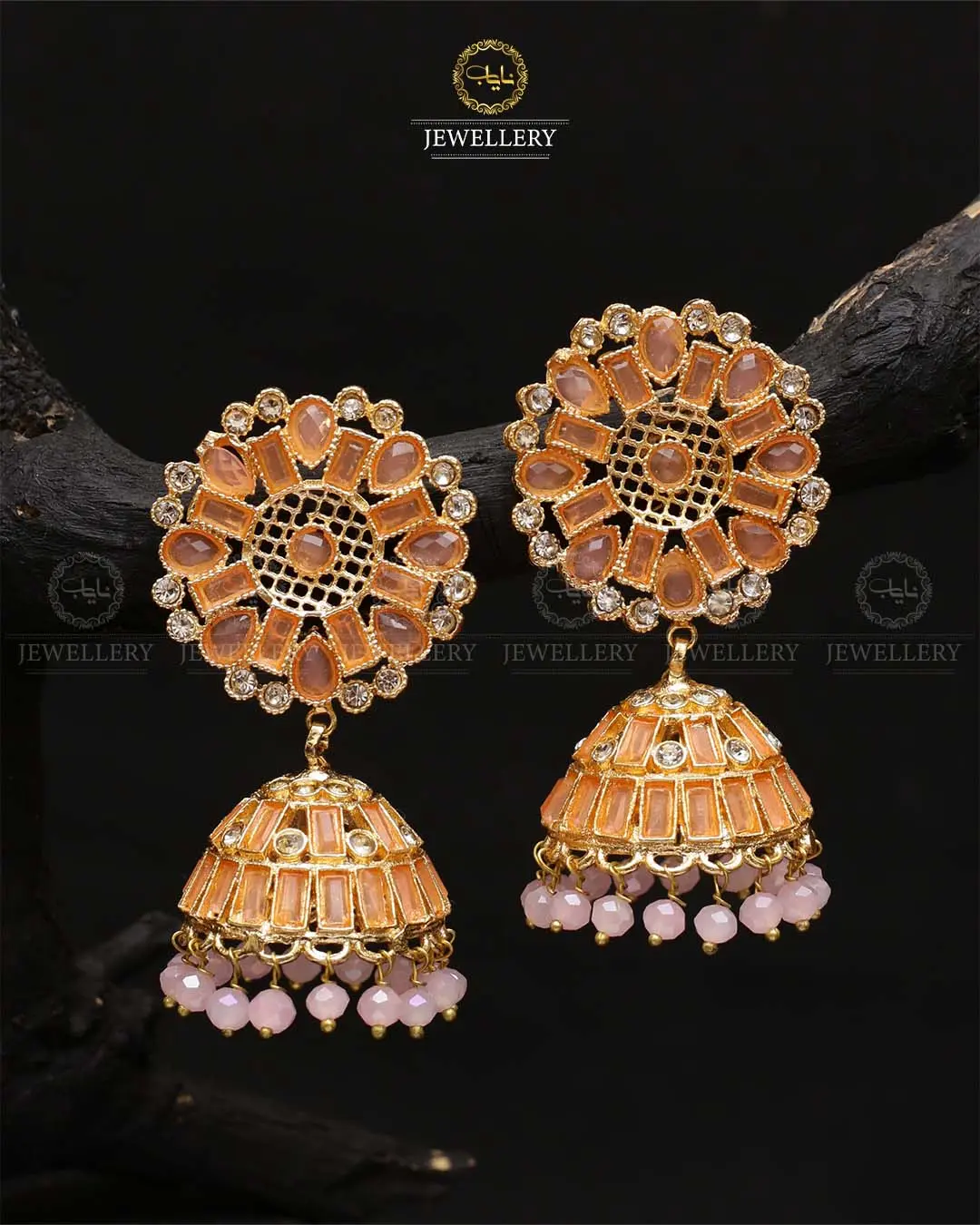 Tapper Flower jhumki-2162-Golden - Image 3