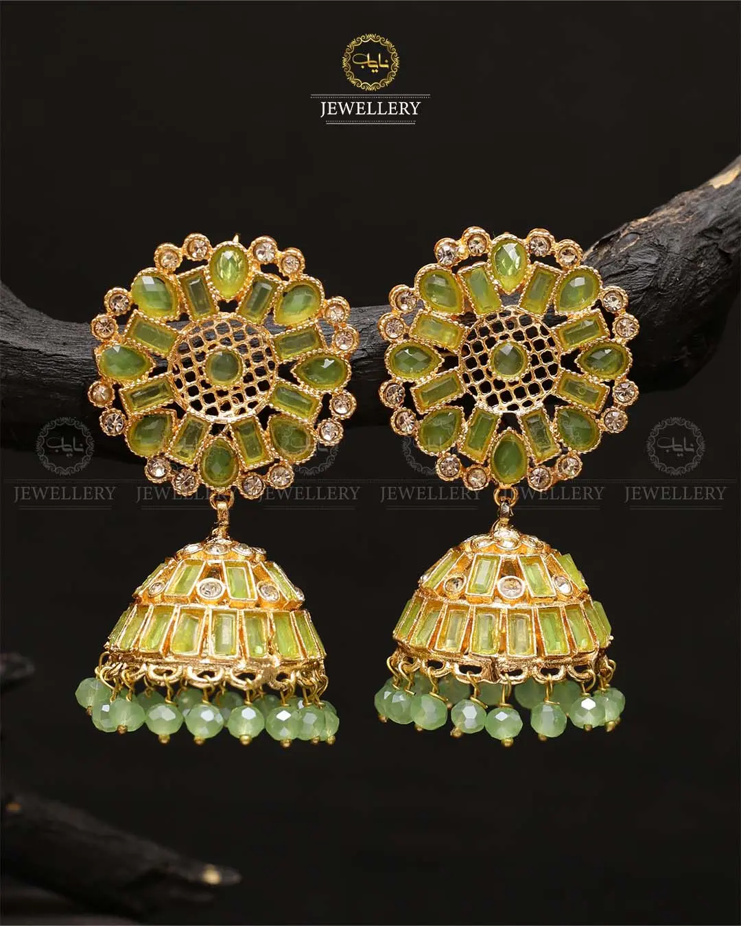 Tapper Flower jhumki-2162-Golden - Image 4