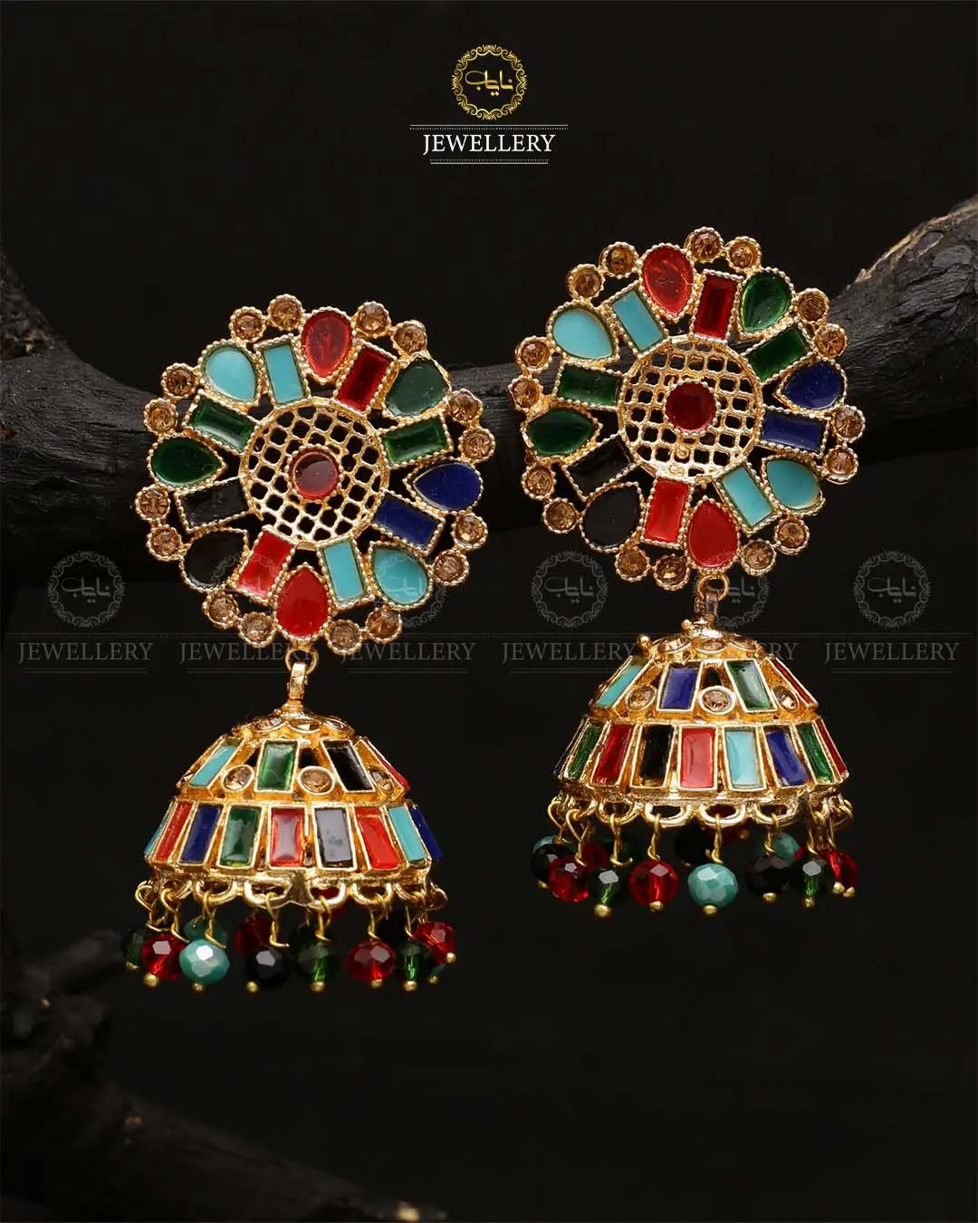 Tapper Flower jhumki-2162-Golden - Image 5