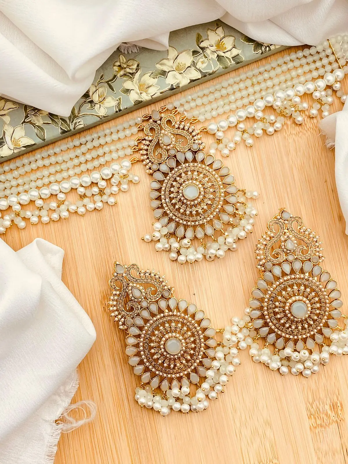 Turkish Chokar set With Hoops -1932 - Image 6