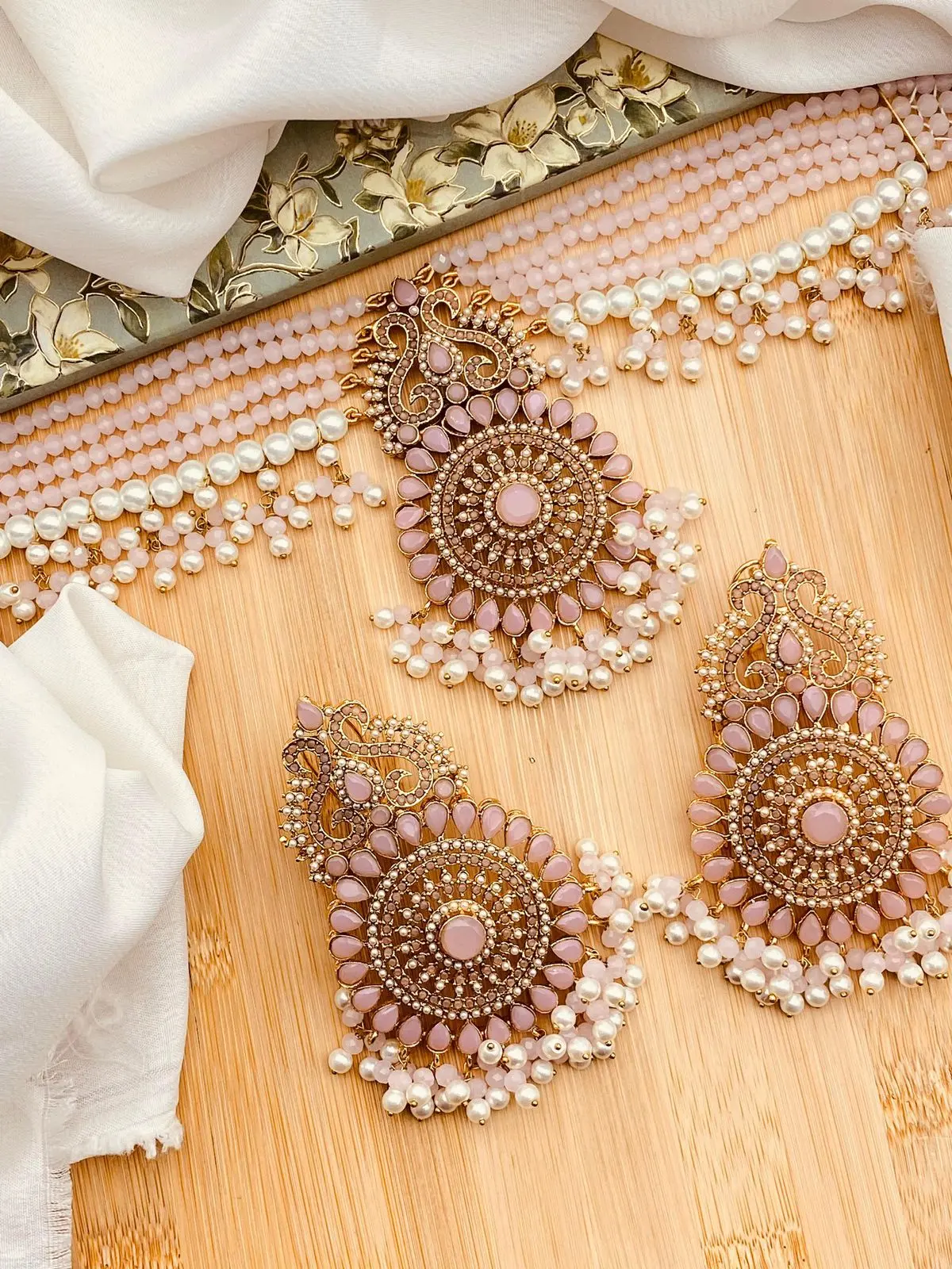 Turkish Chokar set With Hoops -1932 - Image 7