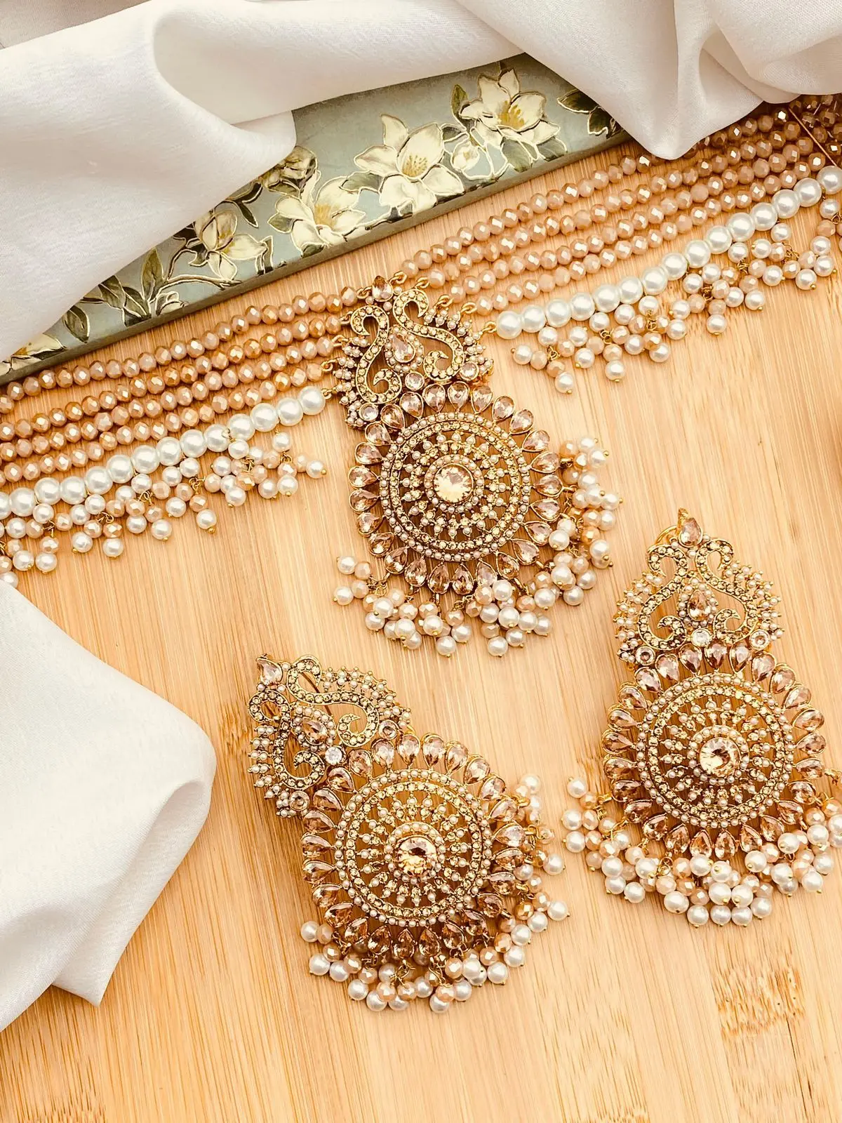 Turkish Chokar set With Hoops -1932 - Image 8