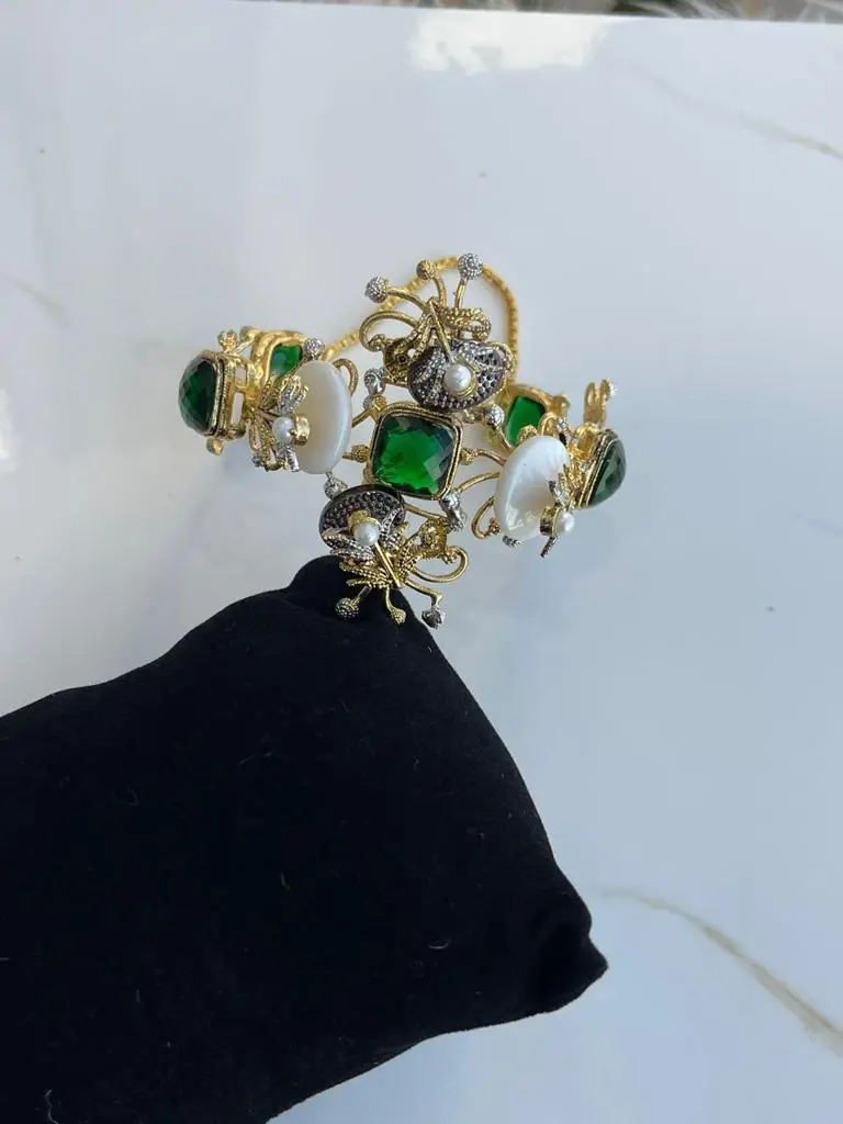 Turkish Doublet Stones with Seep Stylish Bracelet NJ-1762 - Image 3