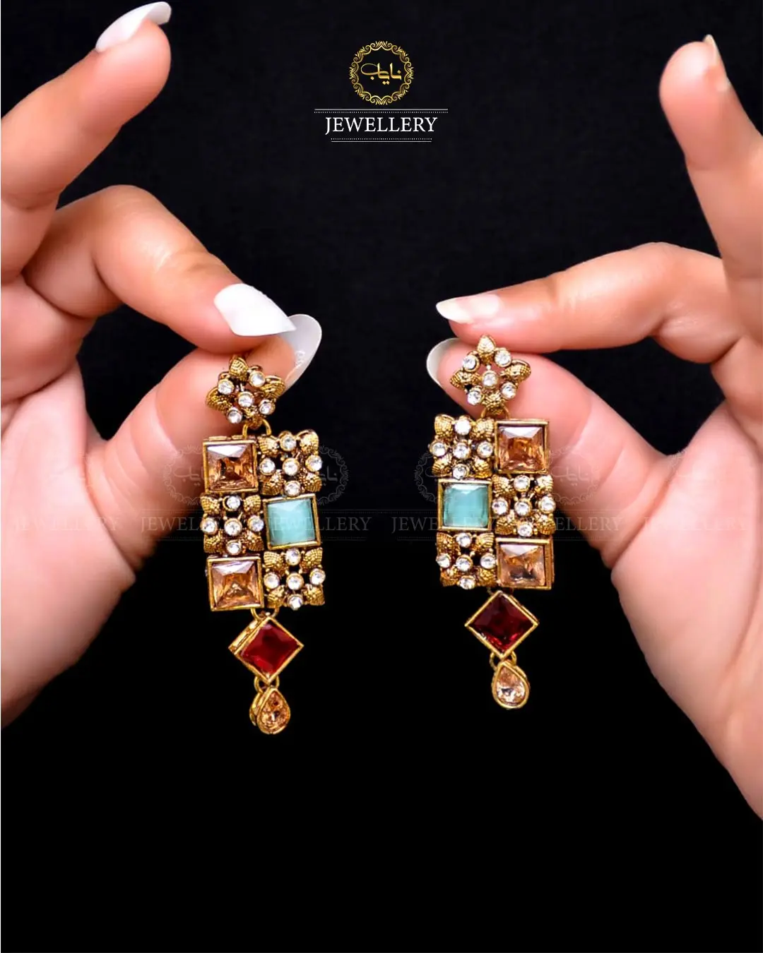 Zarcon Earrings NJ-1754-G - Image 3