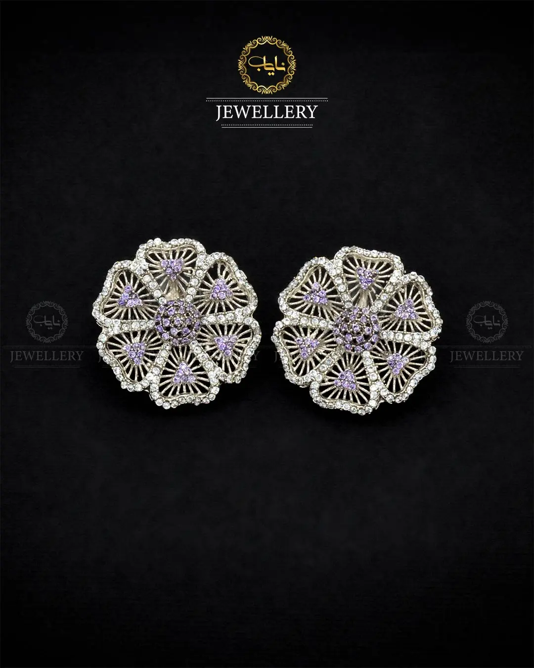 Zarcon Flower Tops NJ-1838-Silver - Image 3